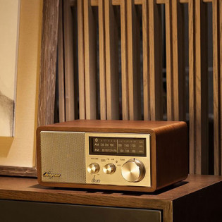 SANGEAN Bruce Home Small Retro Log Bluetooth Speaker Gold